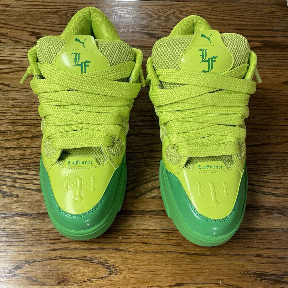 Puma La France Assist Slime Green Lime LaMelo Ball Shoe Sneaker Size 13 Mens NEW - Picture 4 of 7